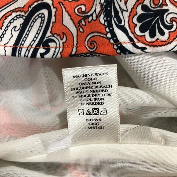 Ann Taylor Orange Paisley Tank Top Size XS - Picture 7 of 7